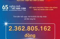 TỔNG KẾT CHƯƠNG TRÌNH VẬN ĐỘNG ỦNG HỘ NHÂN DÂN CUBA: LAN TỎA NGHĨA TÌNH VIỆT NAM – CUBA