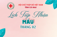 LỊCH TIẾP NHẬN MÁU THÁNG 02-2025