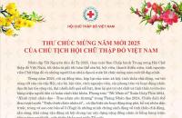 THƯ CHÚC MỪNG NĂM MỚI 2025 CỦA CHỦ TỊCH HỘI CHỮ THẬP ĐỎ VIỆT NAM