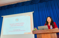 NÂNG CAO NĂNG LỰC CÁN BỘ CHỮ THẬP ĐỎ CƠ SỞ; ĐỘT PHÁ TRONG CÔNG TÁC NHÂN ĐẠO VÀ VẬN ĐỘNG HIẾN MÁU TÌNH NGUYỆN