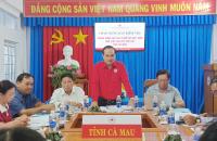 BAN KIỂM TRA TRUNG ƯƠNG HỘI CHỮ THẬP ĐỎ VIỆT NAM LÀM VIỆC VỚI HỘI CHỮ THẬP ĐỎ TỈNH CÀ MAU